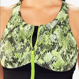 L Fabletics Ella High Support ZIP Front Sports Bra